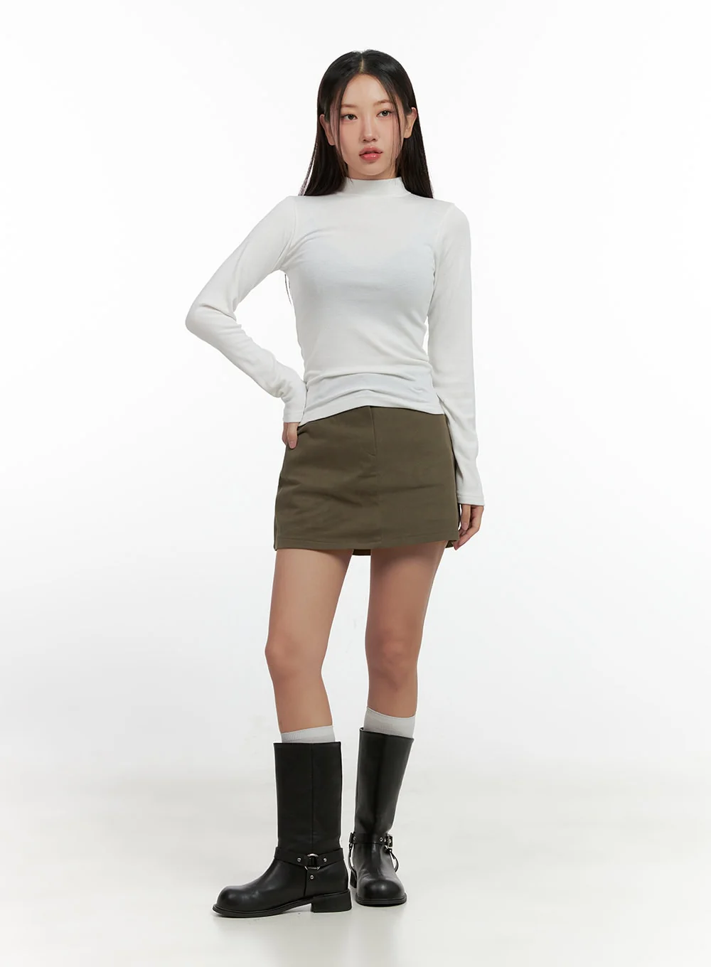 SimplyChic Solid Turtle Neck Top CN412 - Image 3