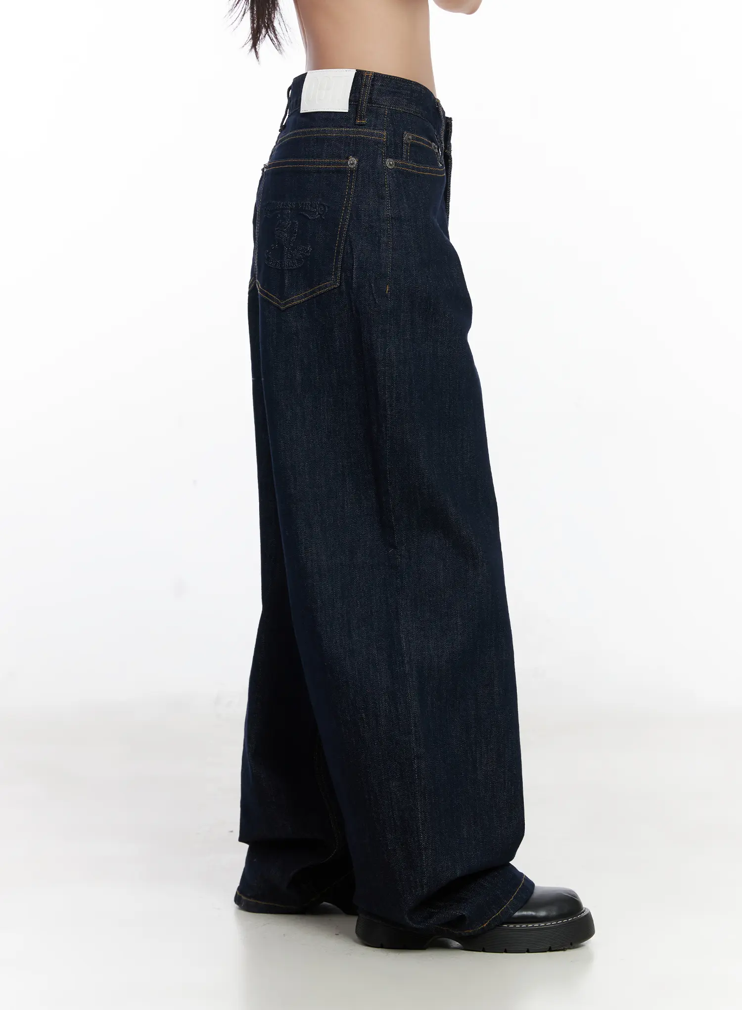 Sisi Wide Leg Embroidered Jeans CF503 - Image 3