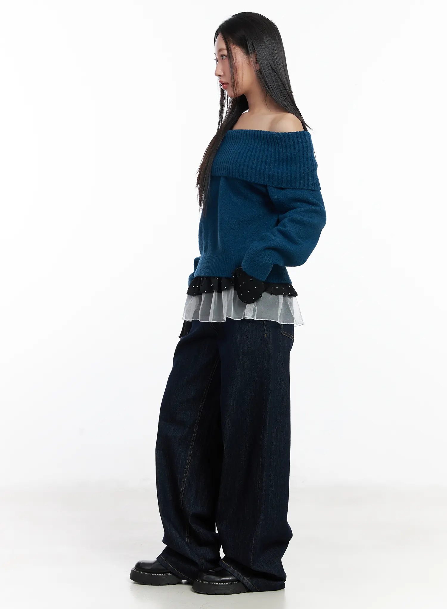 Sisi Wide Leg Embroidered Jeans CF503 - Image 6