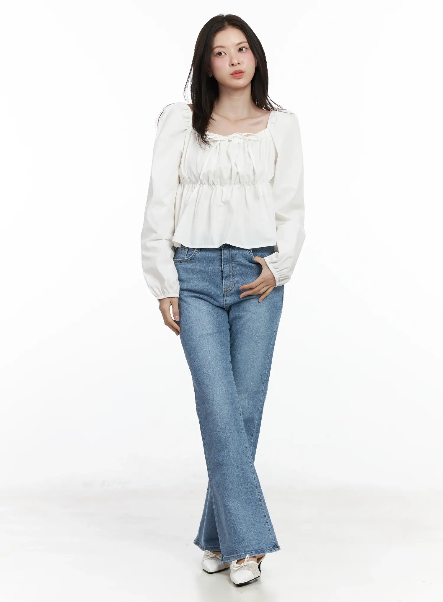 Skai High-Waist Bootcut Jeans IF520 - Image 6