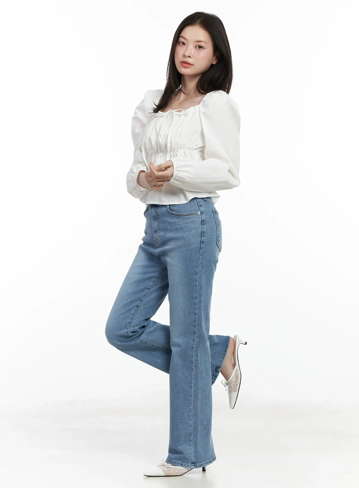 Skai High-Waist Bootcut Jeans IF520 - Image 7