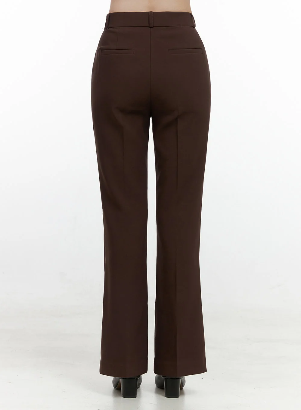 Sleek Solid Flared Trousers OS423 - Image 6