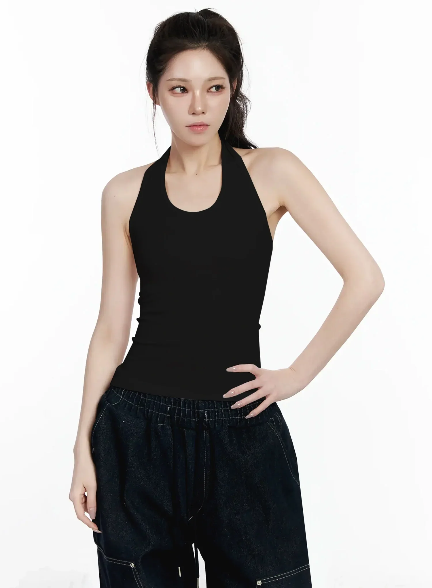 Sleeveless Halter Neck Tank Top IJ528 - Image 12