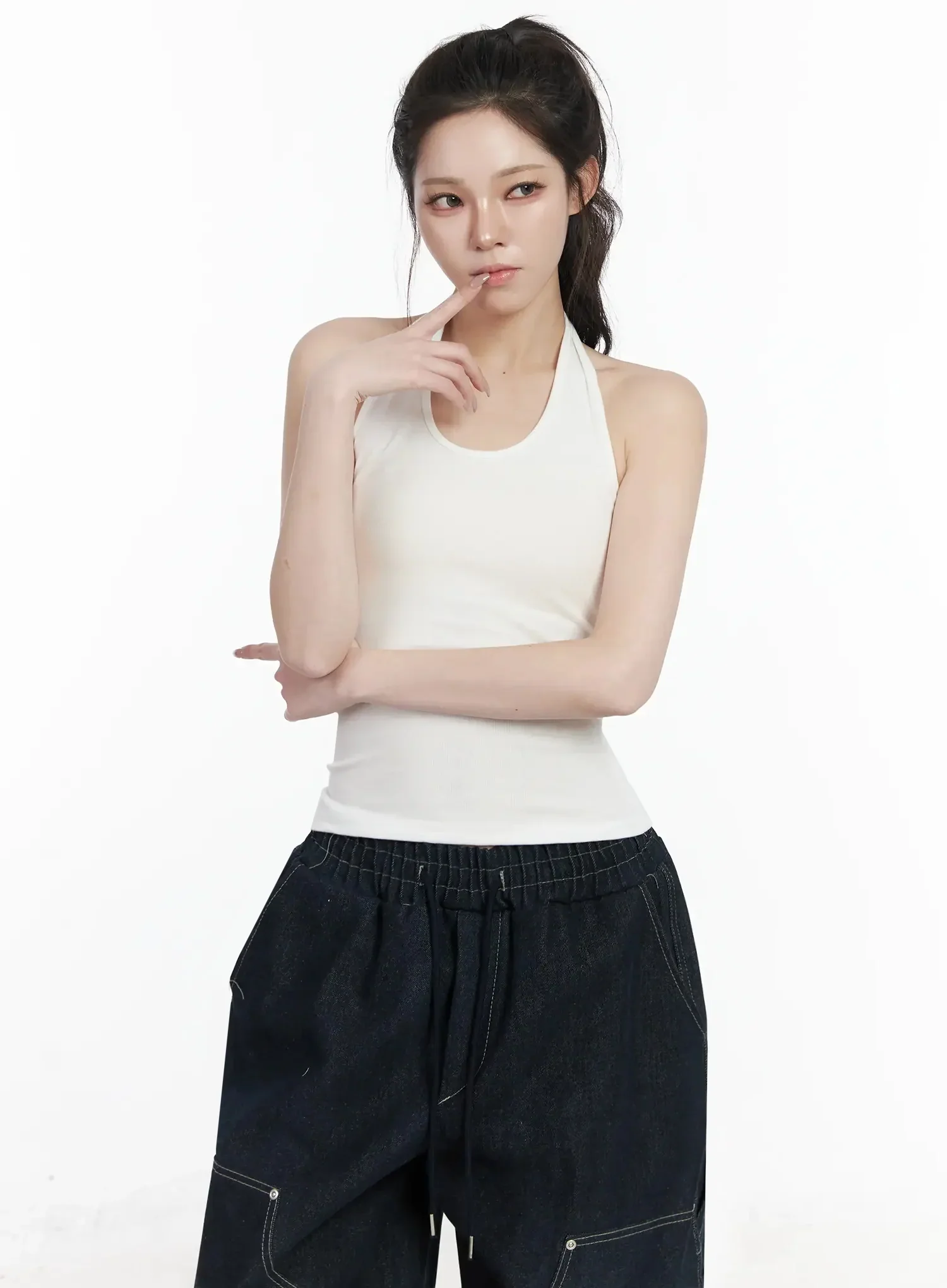 Sleeveless Halter Neck Tank Top IJ528 - Image 2