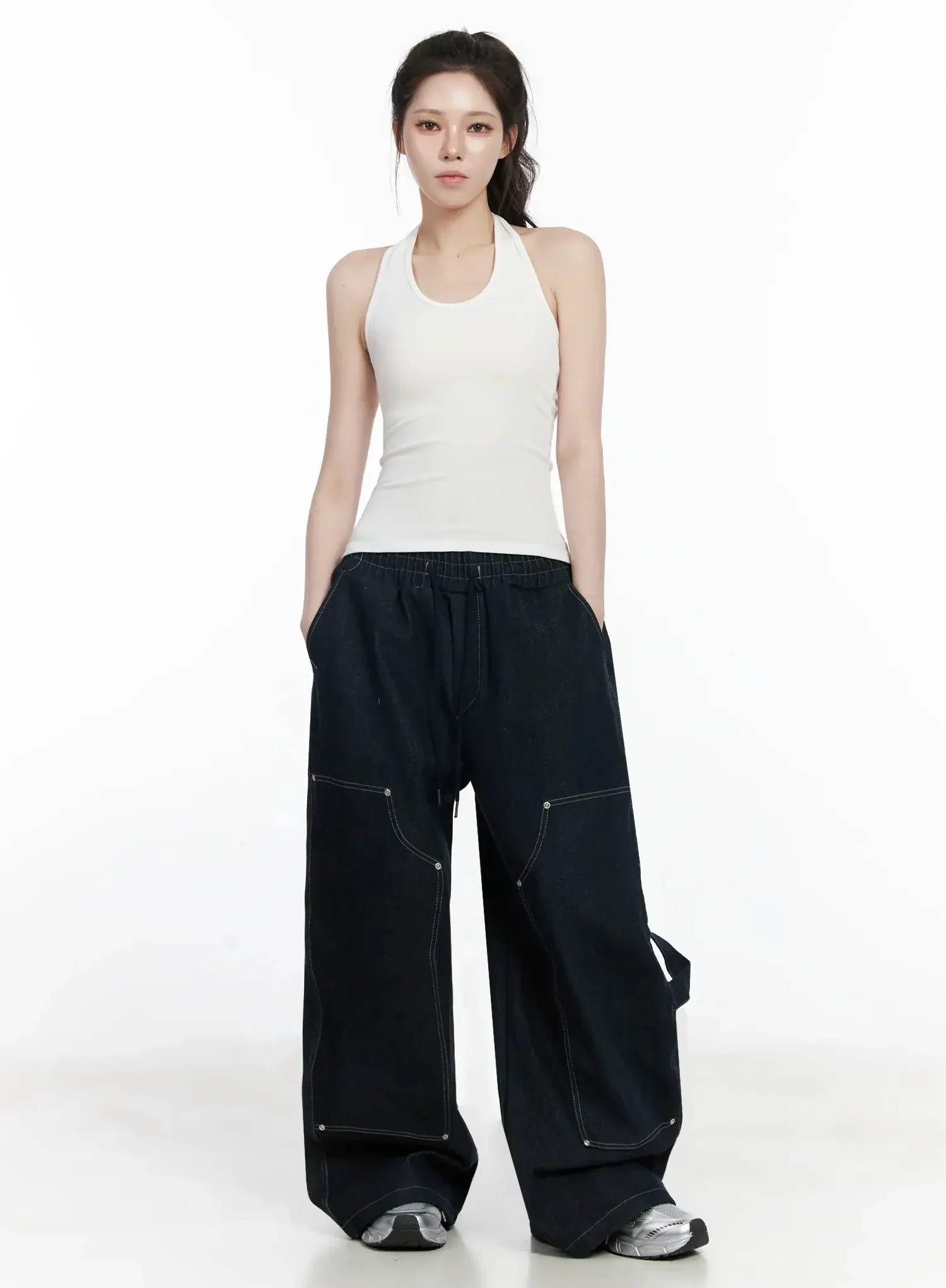 Sleeveless Halter Neck Tank Top IJ528 - Image 4
