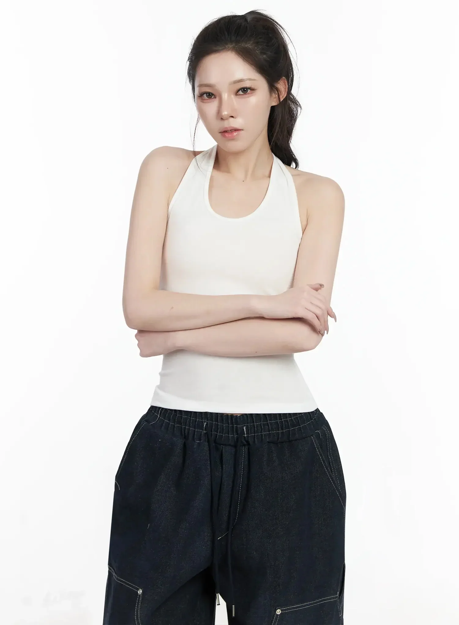 Sleeveless Halter Neck Tank Top IJ528 - Image 6