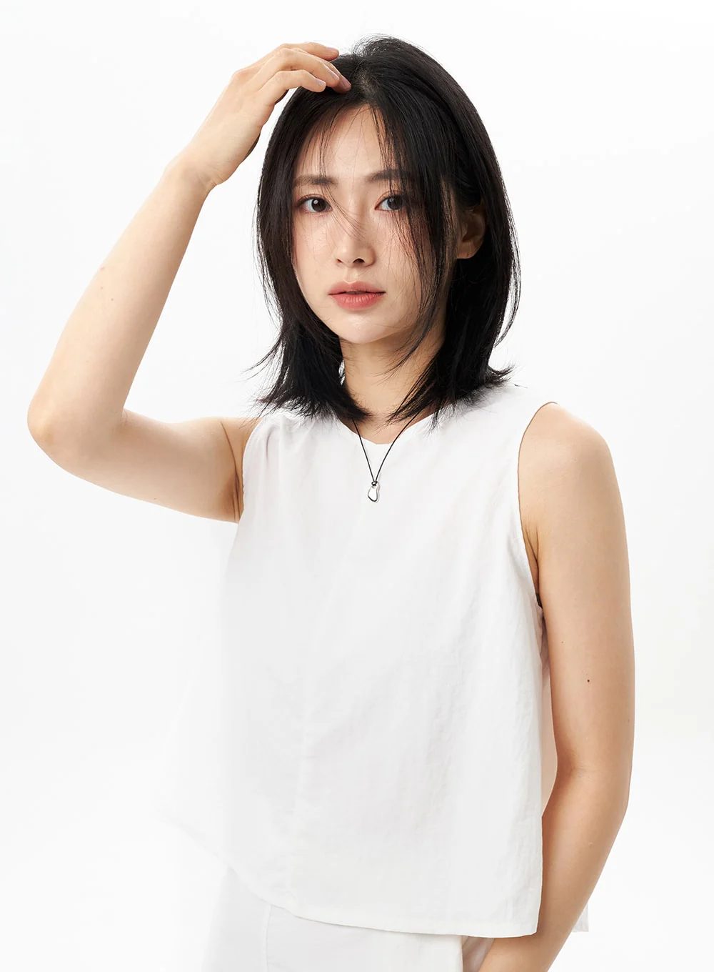 Sleeveless Nylon Blouse OU314 - Image 7