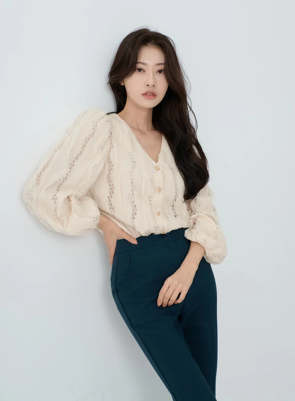 Slim Bootcut Tailored Pants IO18 - Image 12