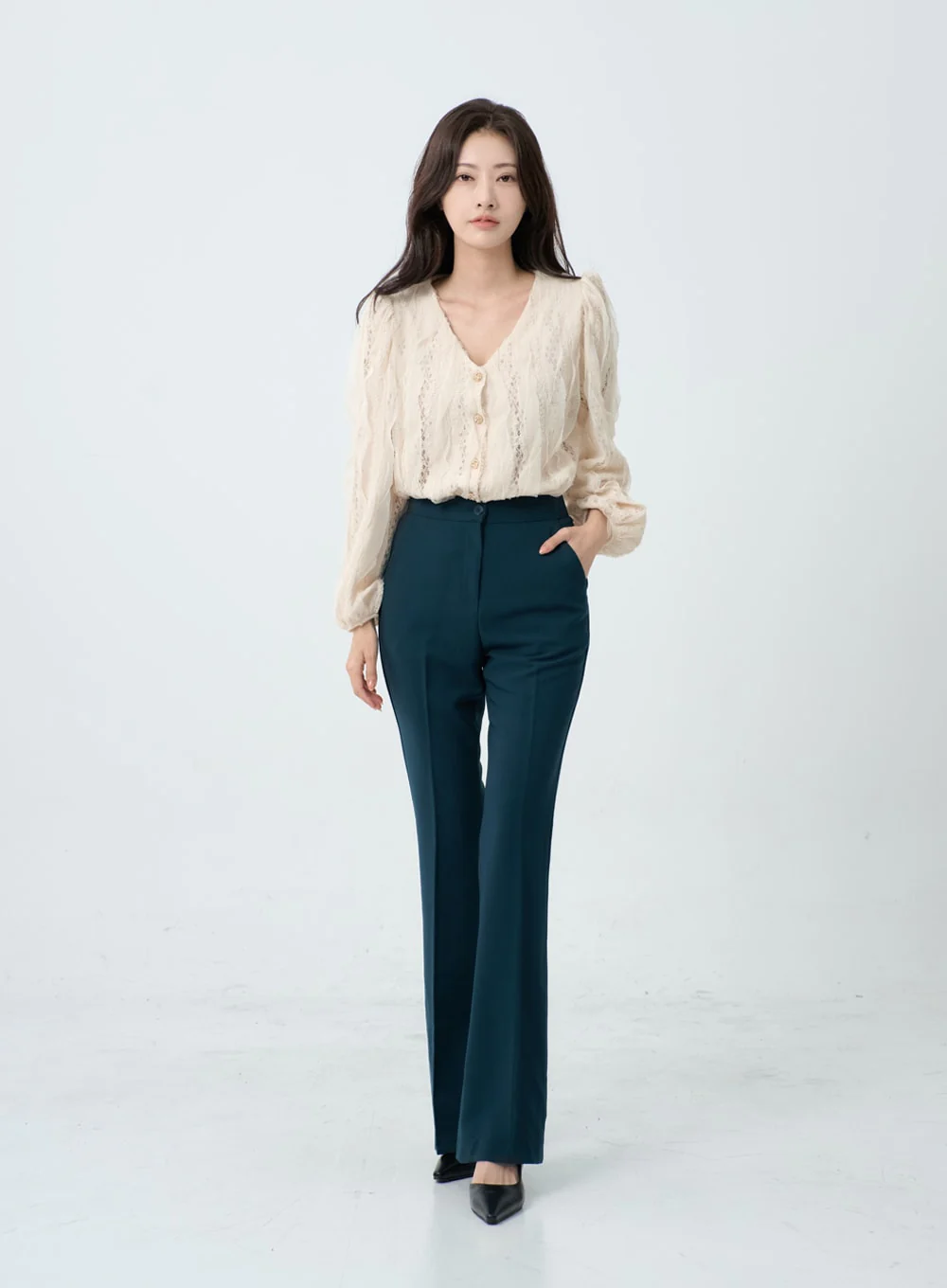 Slim Bootcut Tailored Pants IO18 - Image 4