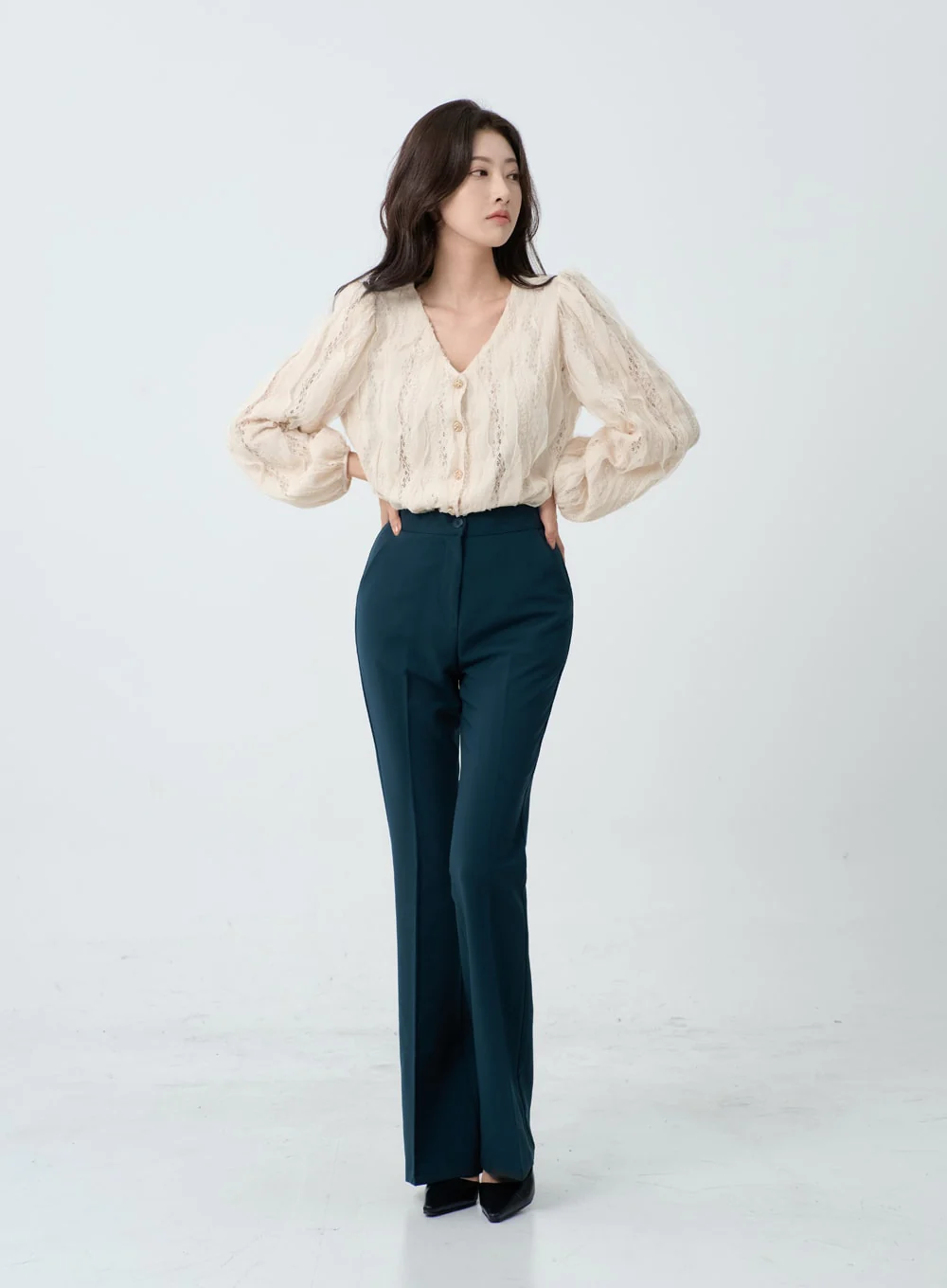 Slim Bootcut Tailored Pants IO18 - Image 6
