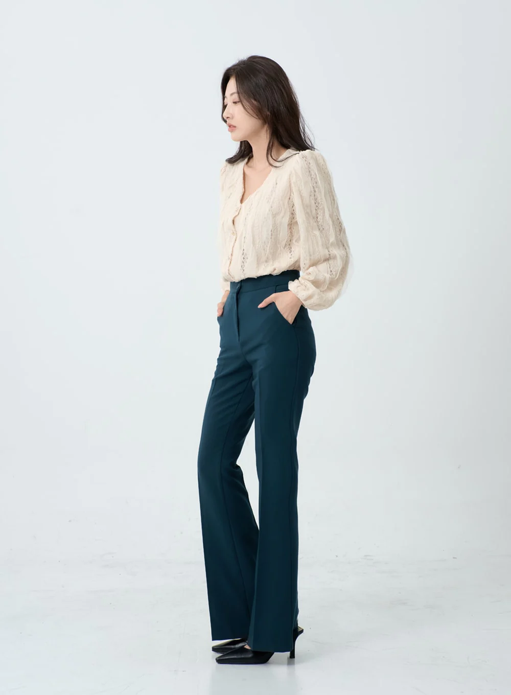 Slim Bootcut Tailored Pants IO18 - Image 8