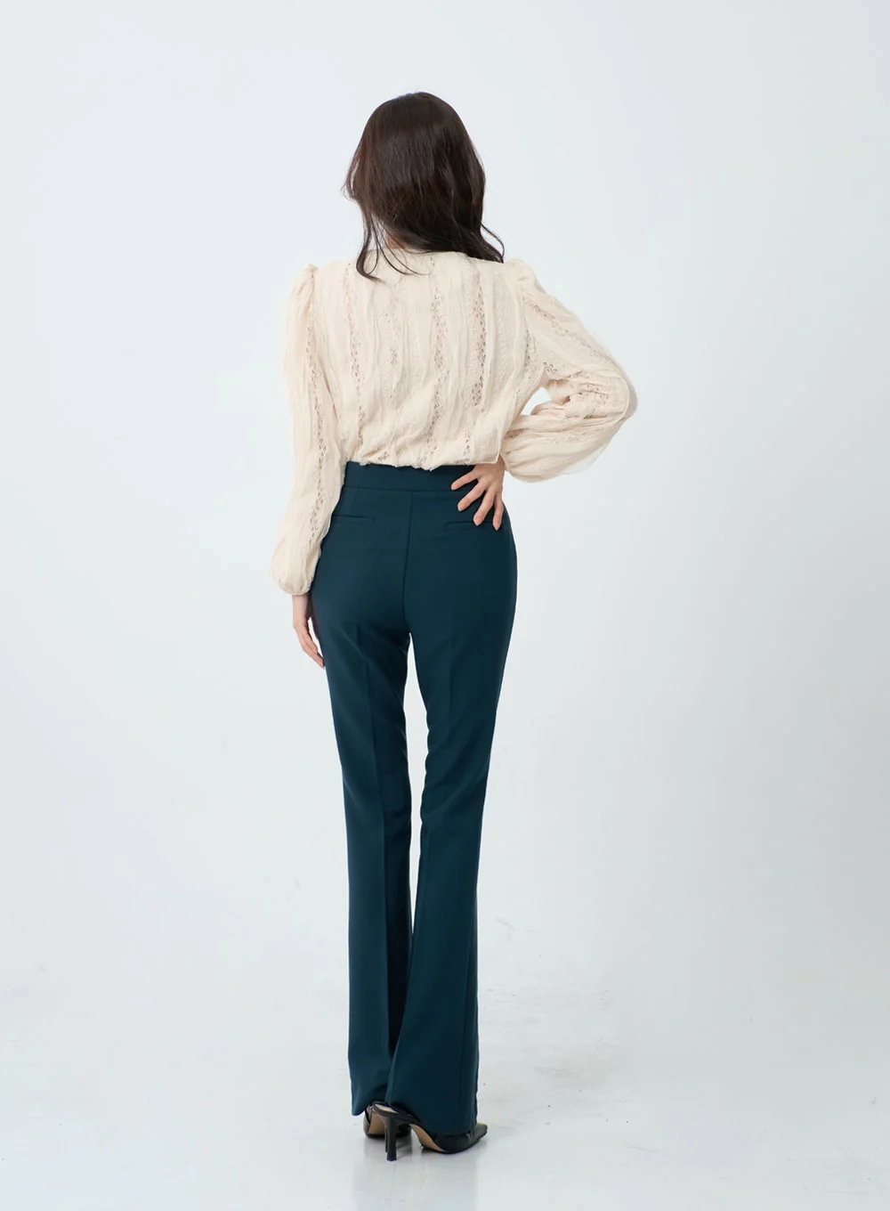 Slim Bootcut Tailored Pants IO18 - Image 9