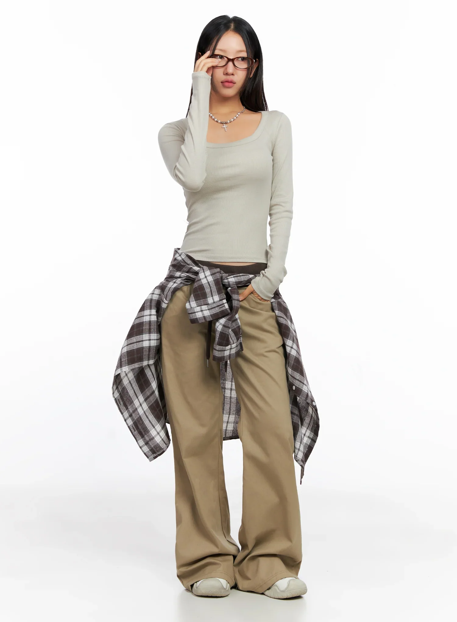 Slim Fit Basic Long Sleeve Top CO515 - Image 3