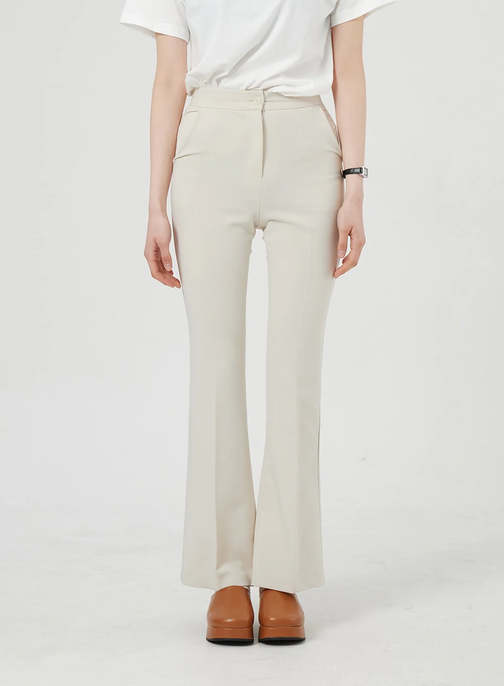 Slim Fit Bootcut Pants OF322 - Image 10