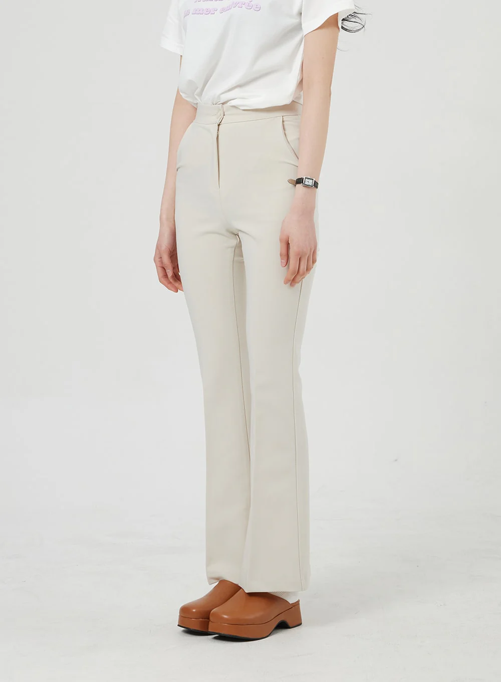 Slim Fit Bootcut Pants OF322 - Image 11