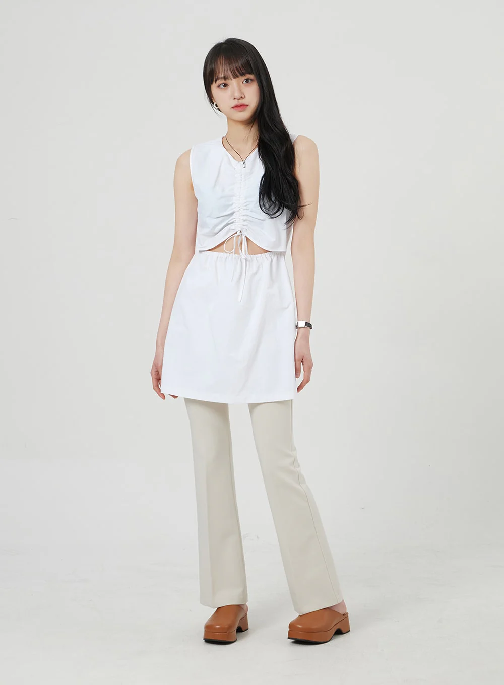 Slim Fit Bootcut Pants OF322 - Image 4