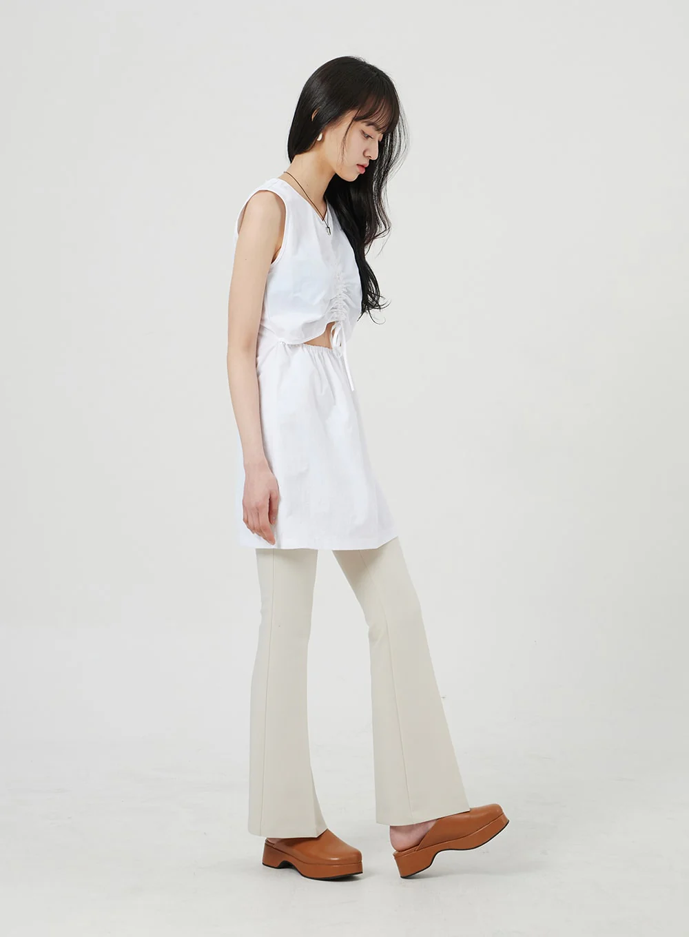 Slim Fit Bootcut Pants OF322 - Image 6