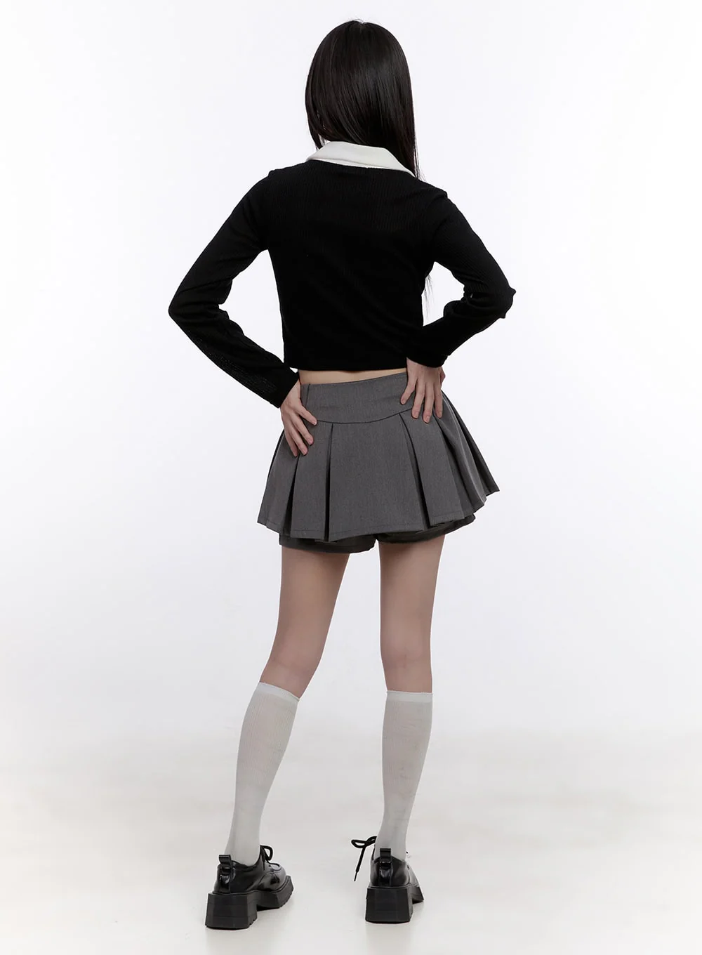 Slim-Fit Collar Layered Cardigan CF512 - Image 4