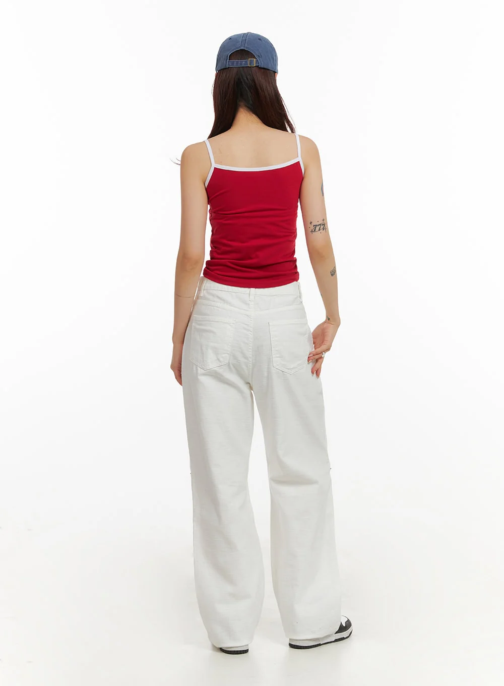 Slim Fit Contrast Cami Top IY410 - Image 6