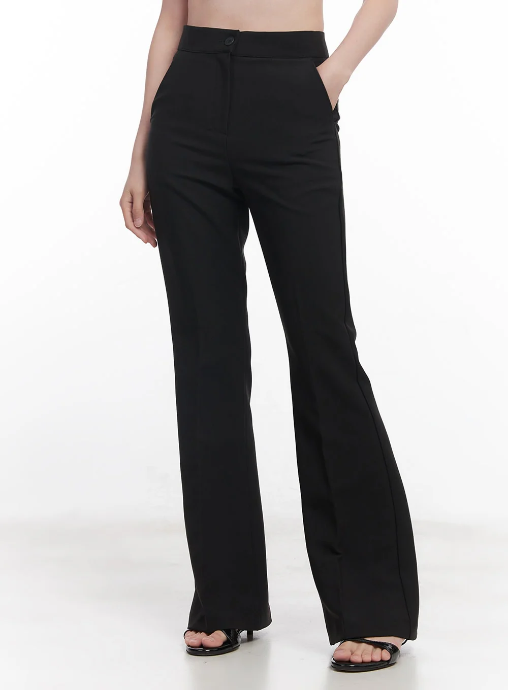 Slim-Fit Flared Trousers CY519 - Image 2