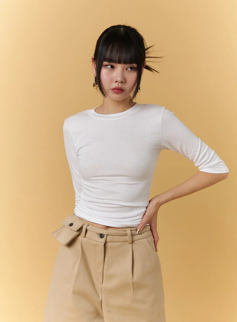 Slim Fit Half Sleeve Top CJ404 - Image 4