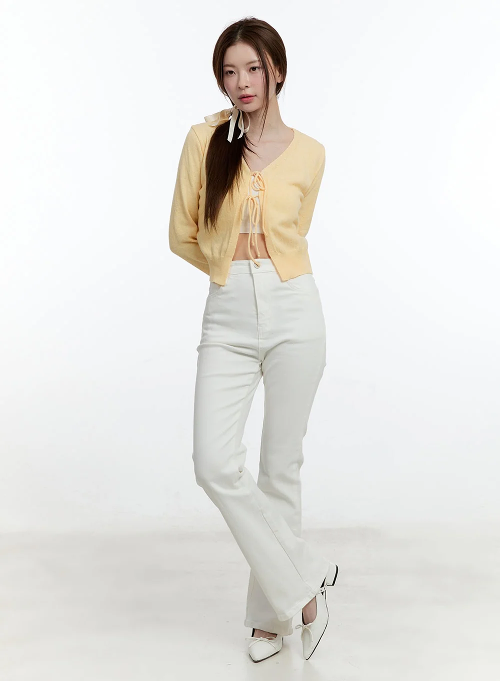 Slim-Fit High-Waisted Flared Trousers CM521 - Image 2