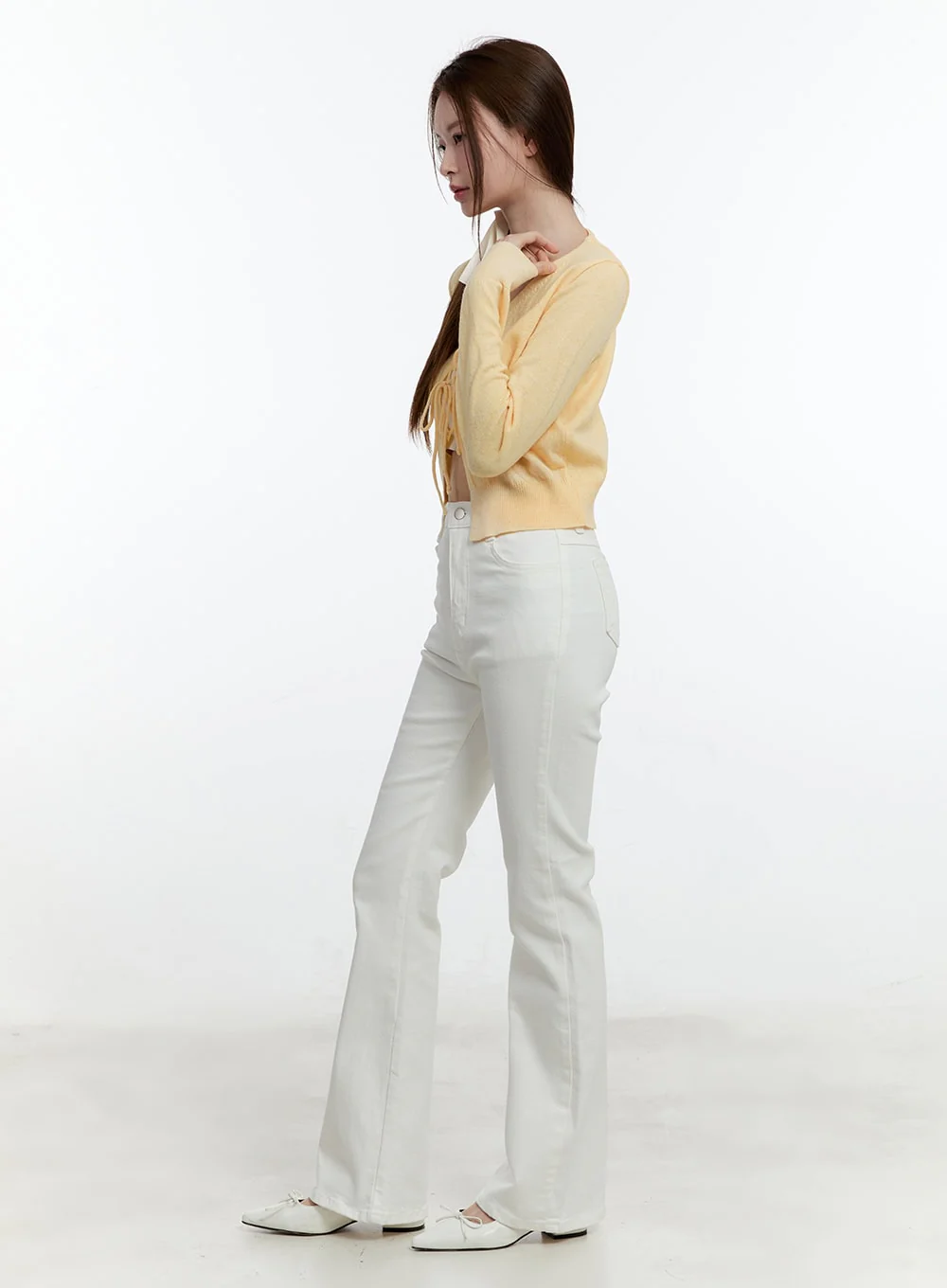 Slim-Fit High-Waisted Flared Trousers CM521 - Image 3