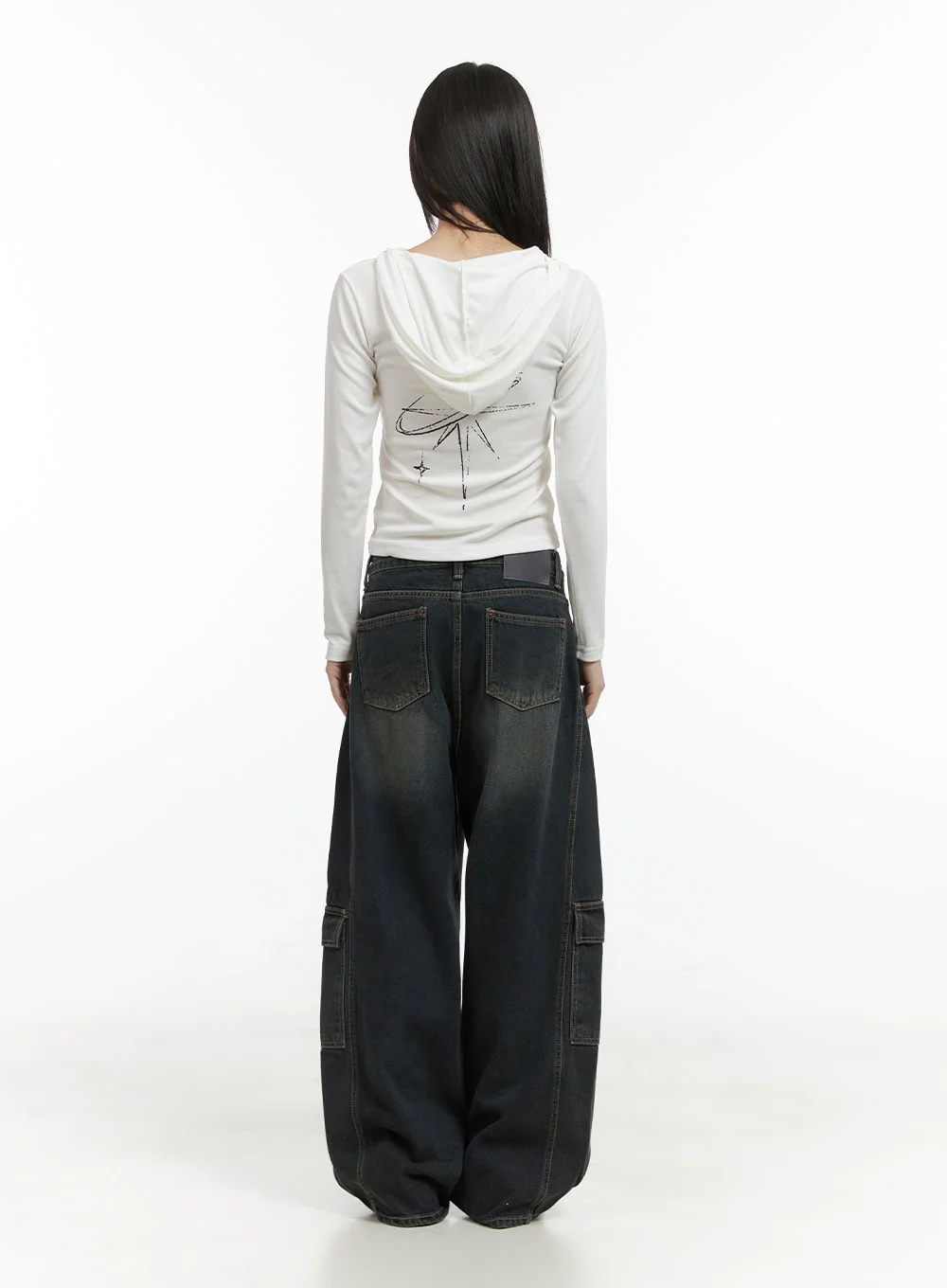Slim Fit Hooded Long Sleeve Top CO410 - Image 5
