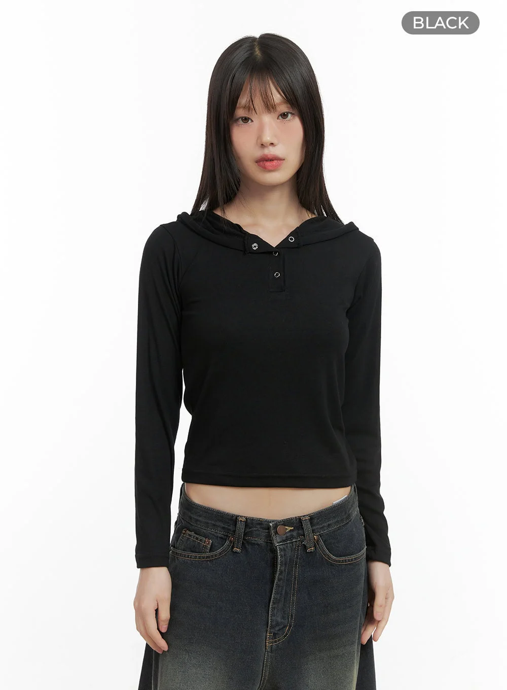 Slim Fit Hooded Long Sleeve Top CO410 - Image 8
