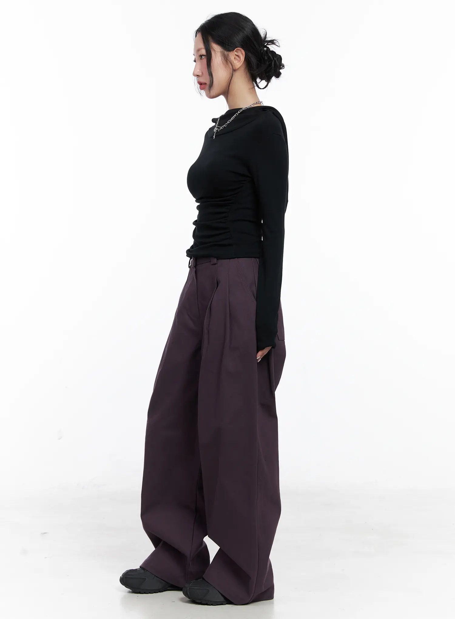 Slim Fit Hooded Turtleneck Top CN514 - Image 6
