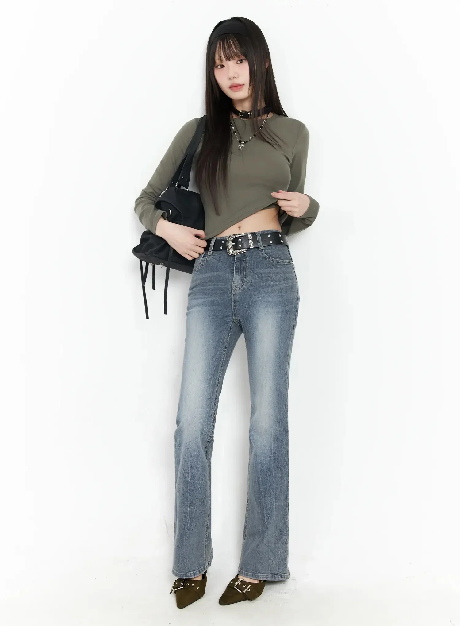 Slim Fit Long Sleeve Crop Top IM523 - Image 12