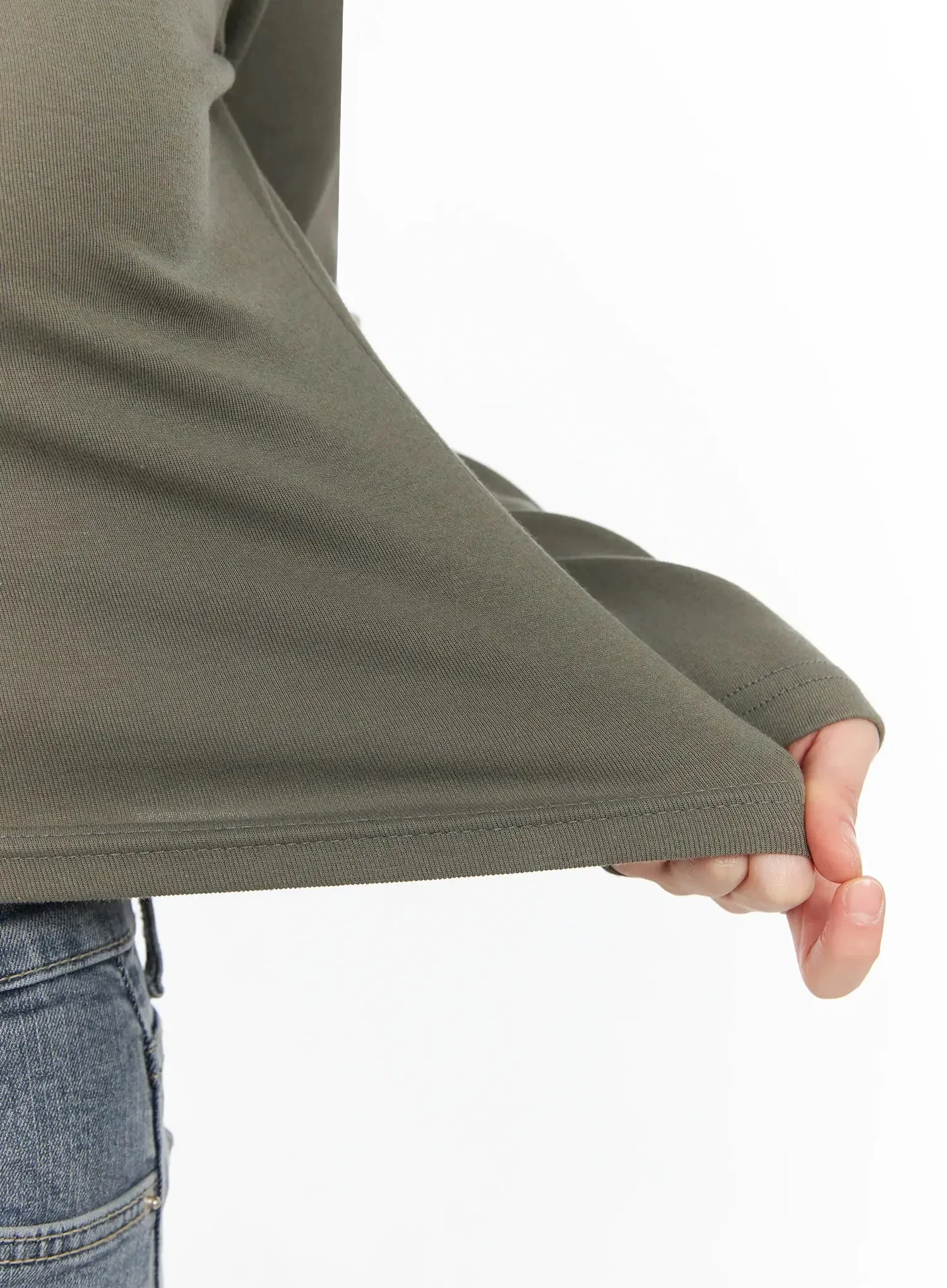 Slim Fit Long Sleeve Crop Top IM523 - Image 9