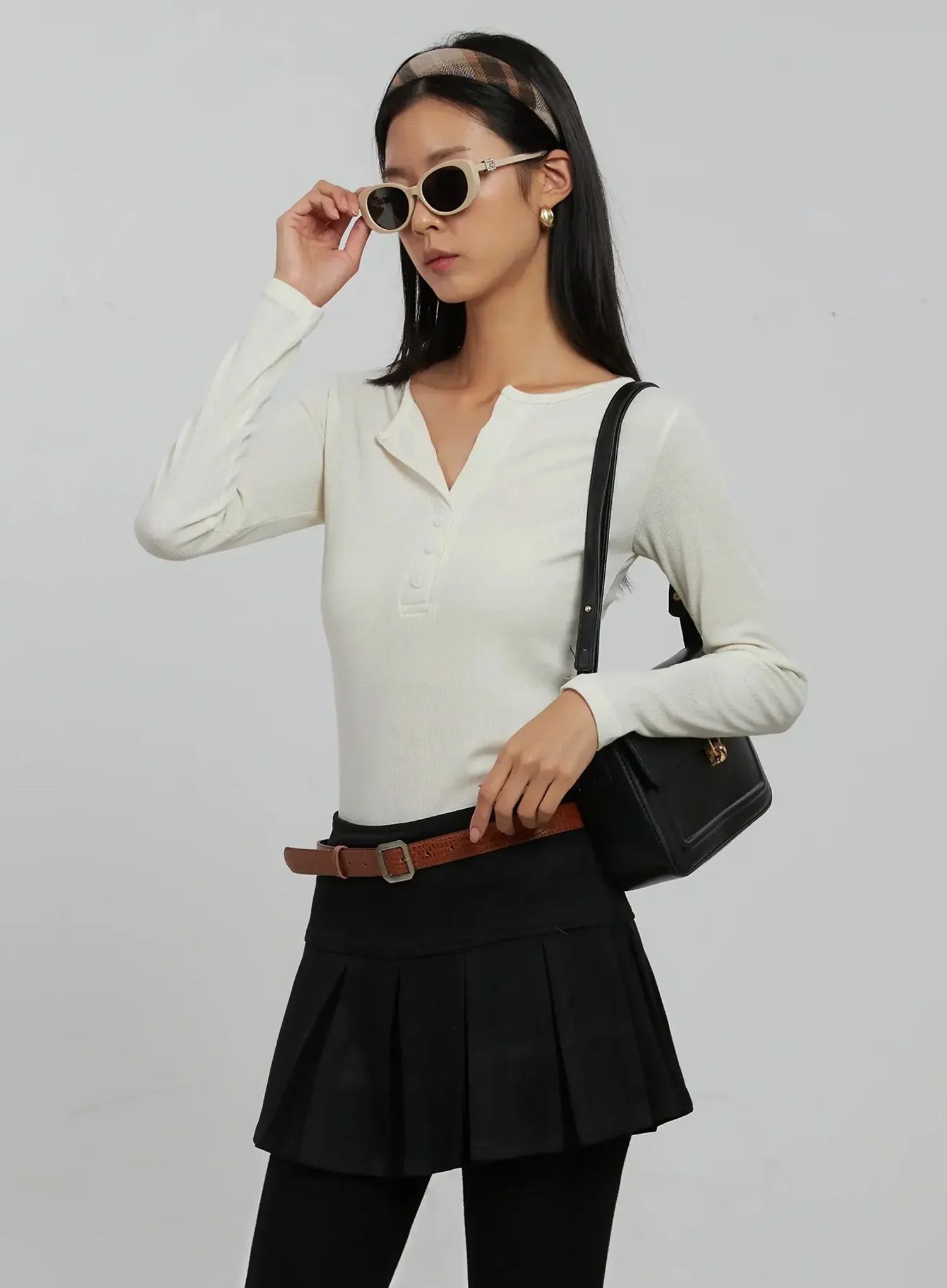 Slim Fit Ribbed Top IJ509 - Image 2