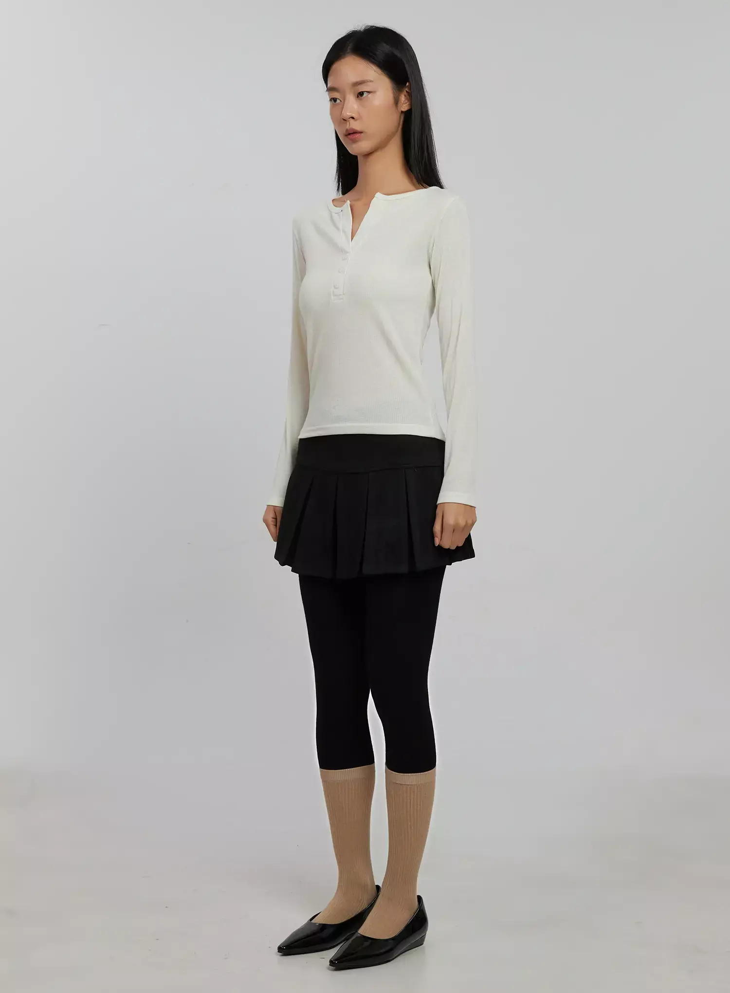 Slim Fit Ribbed Top IJ509 - Image 8