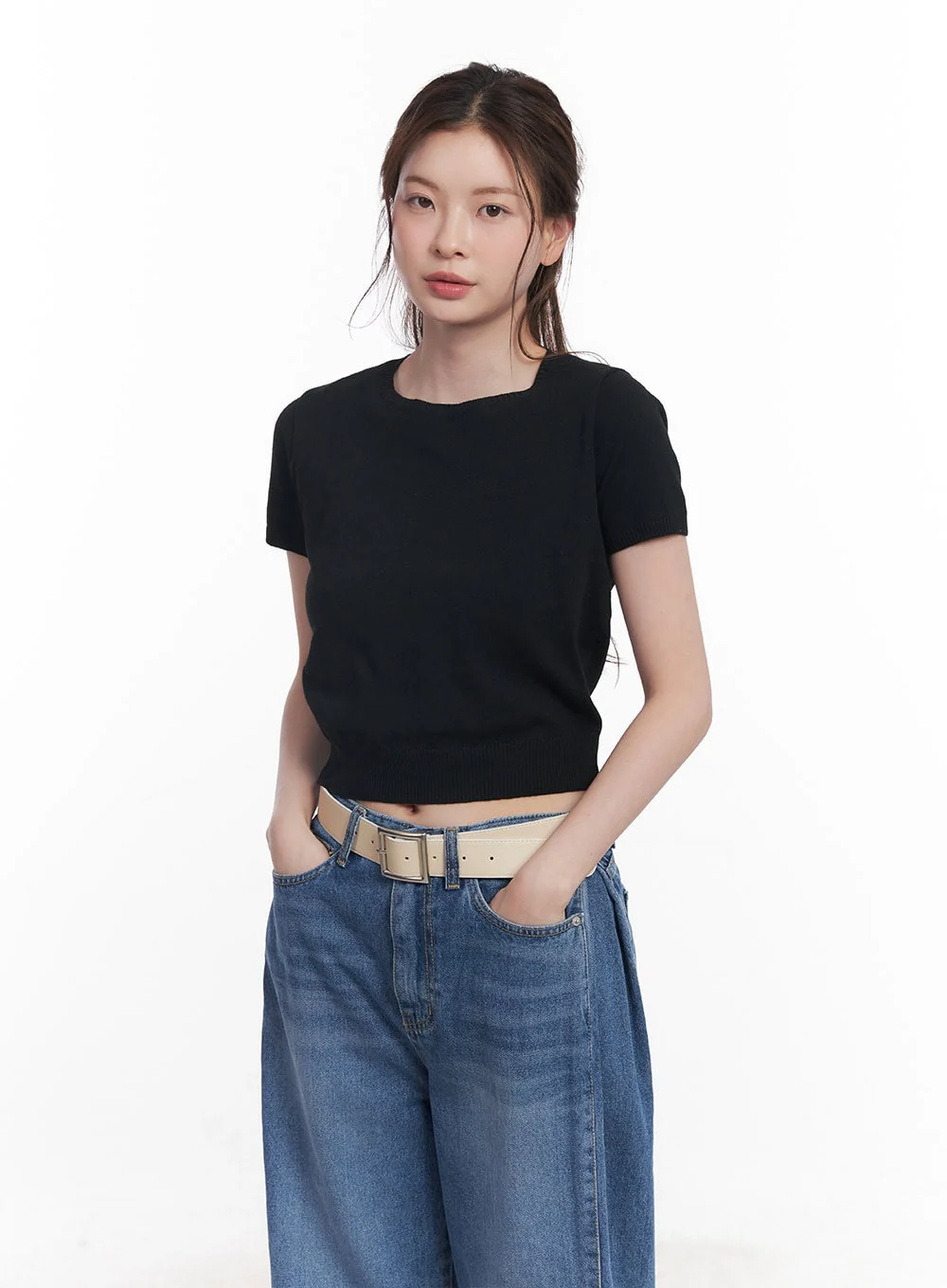 Slim-Fit Short Sleeve Sweater CY519 - Image 13
