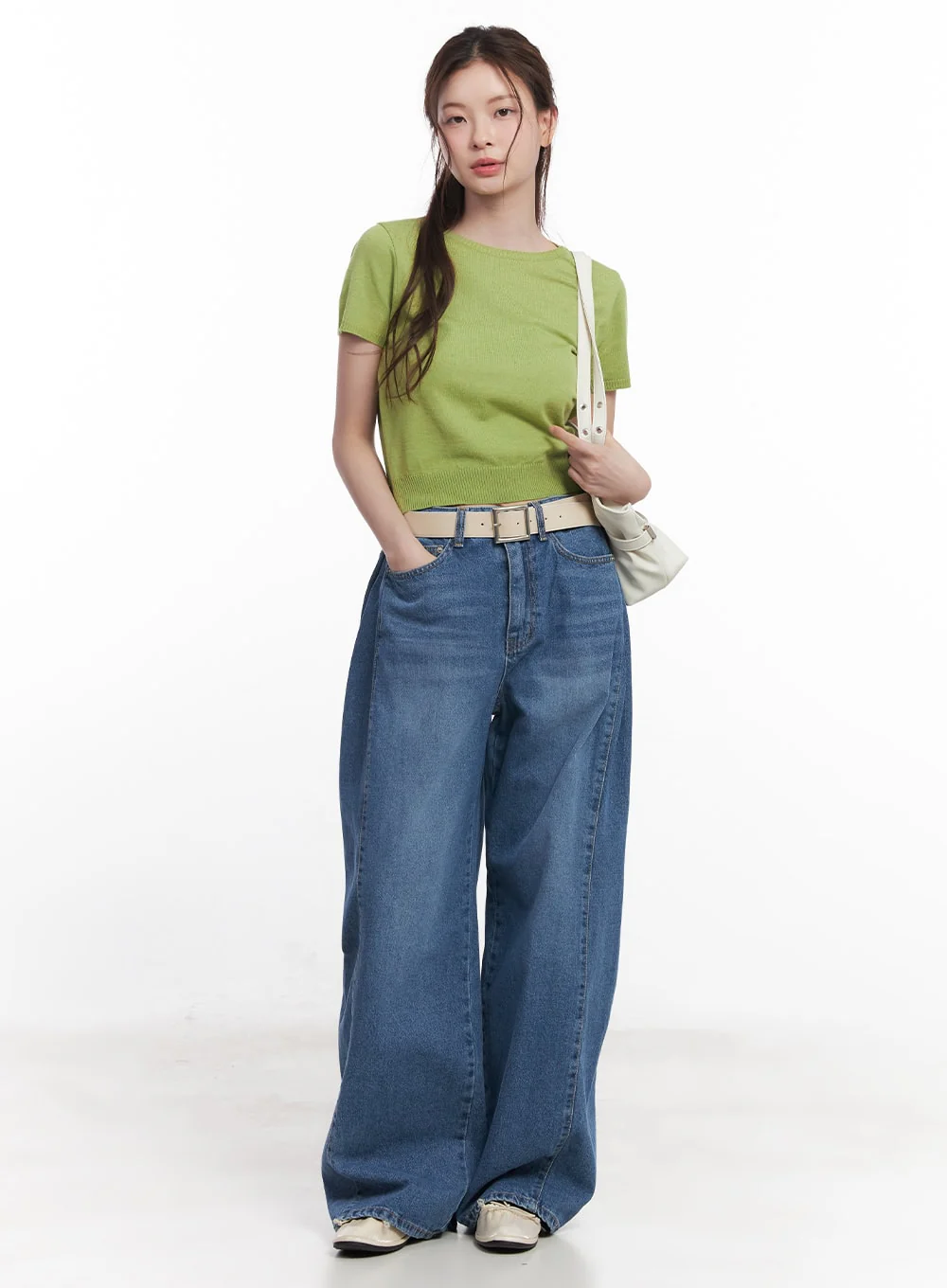Slim-Fit Short Sleeve Sweater CY519 - Image 2