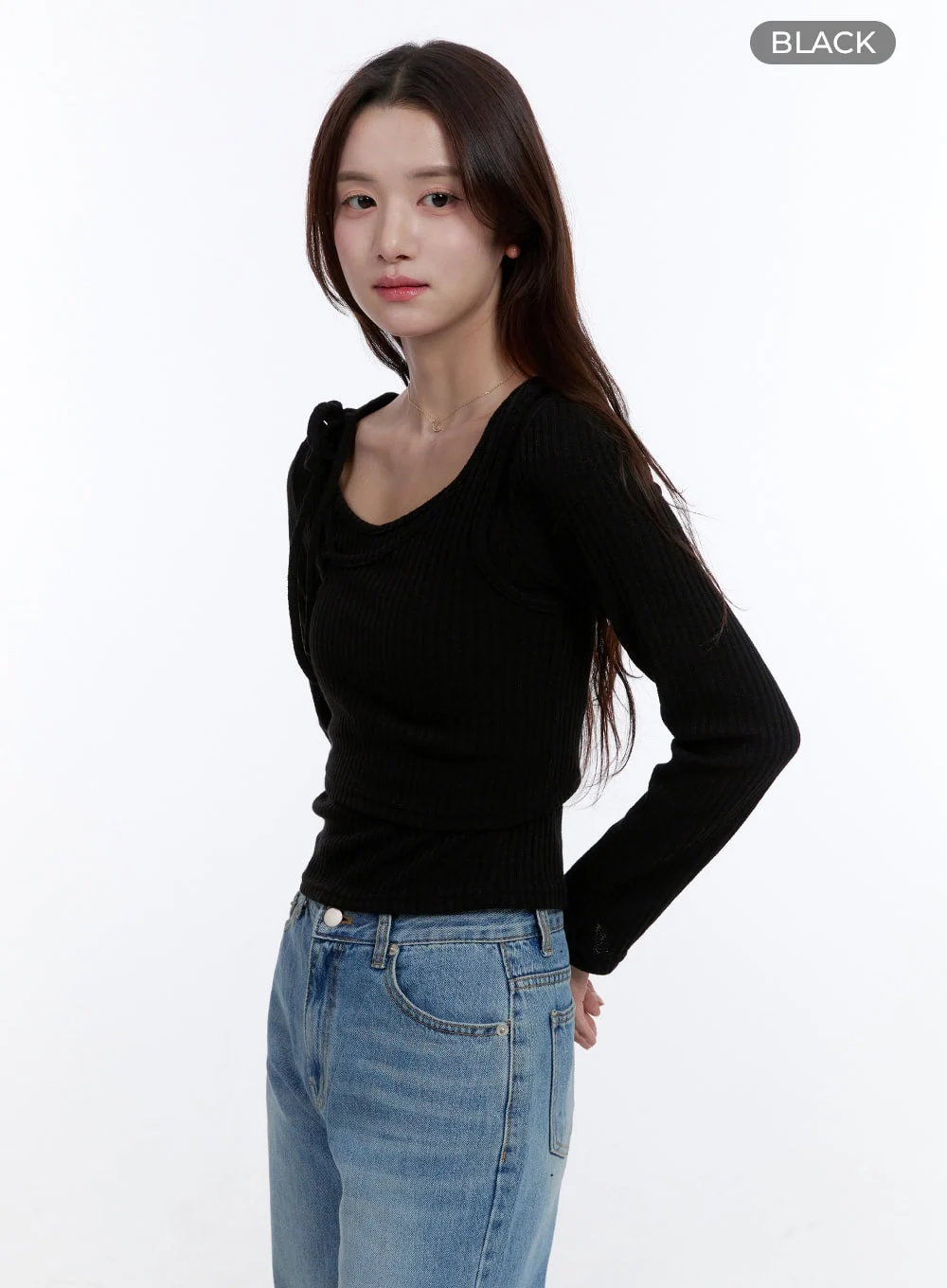 Slim Fit Strap Long Sleeve Set OO407 - Image 9