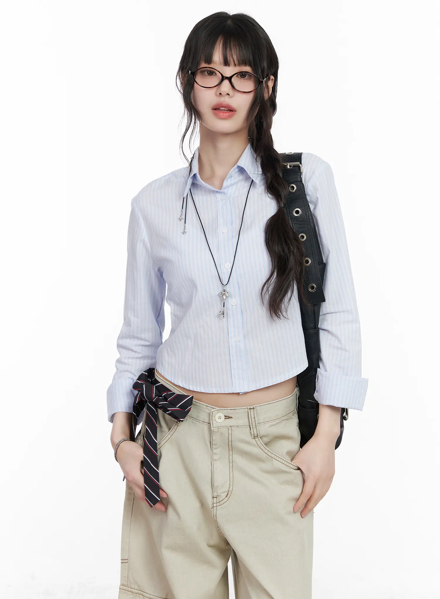 Slim-Fit Striped Collared Shirt CM526