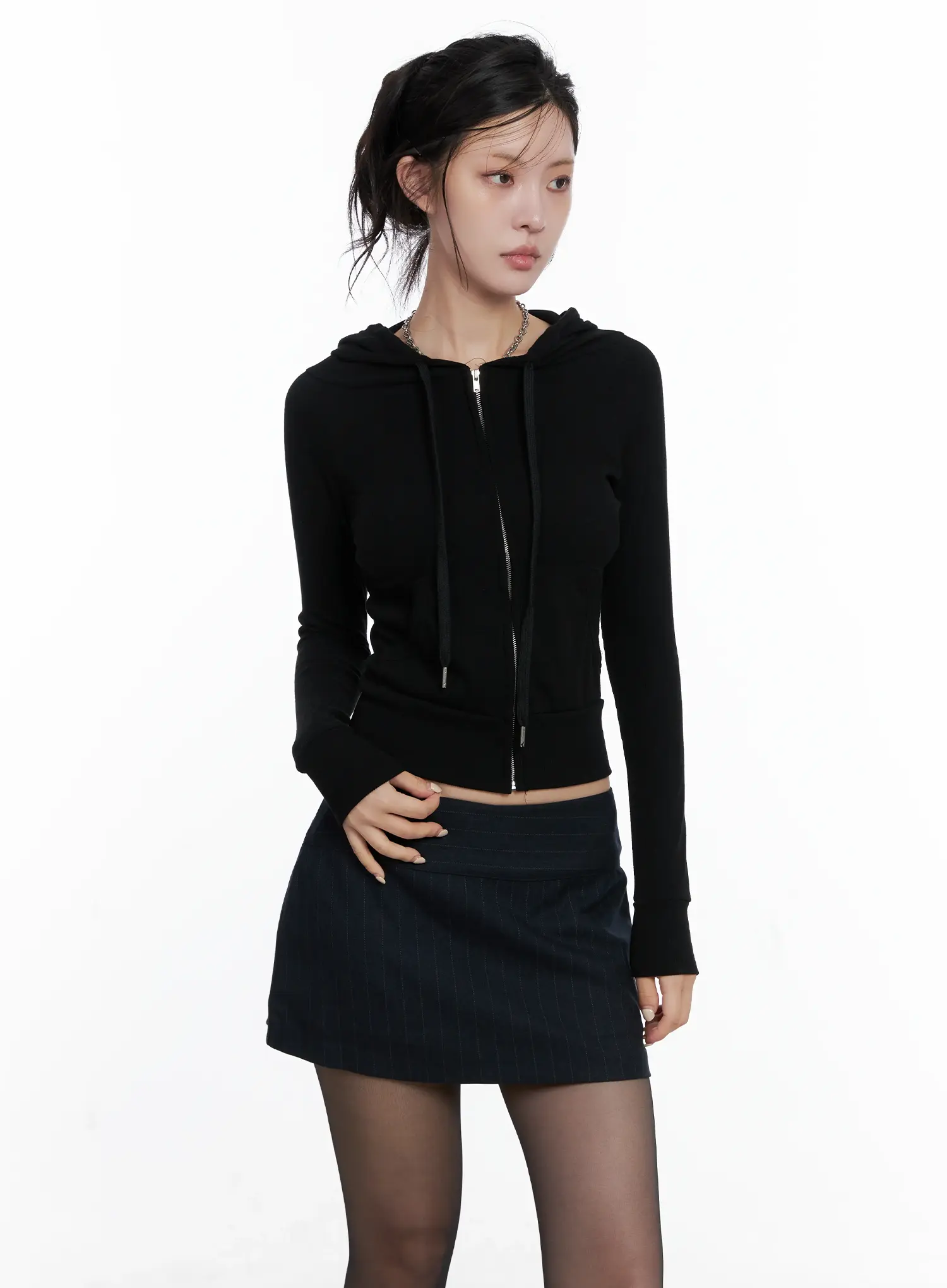 Slim Fit Zip-Up Hoodie CS510 - Image 10