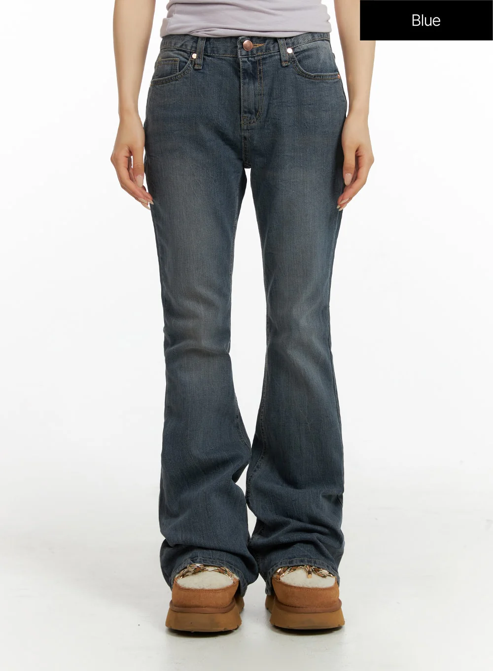 Slim Washed Flared Jeans CF416 - Image 5