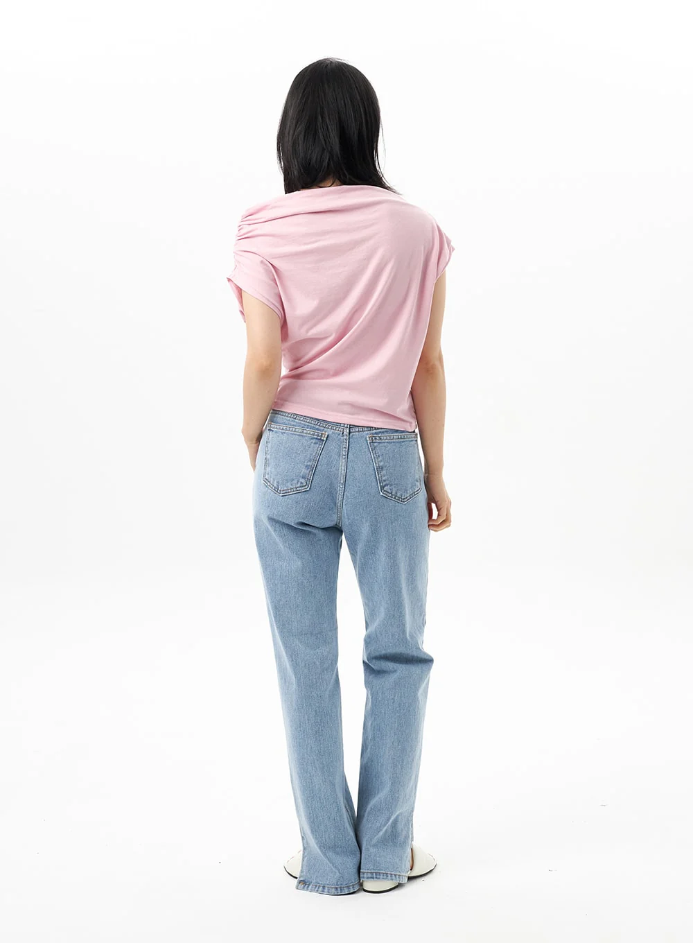 Slit Detail Jeans OU314 - Image 9