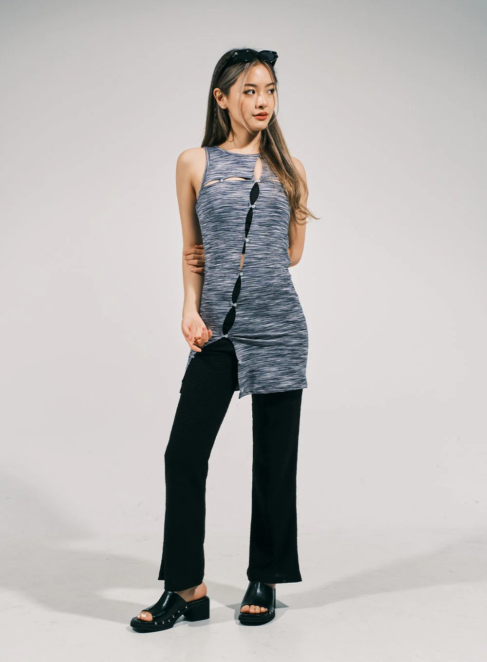 Slit Layered Mini Dress CJ03 - Image 11