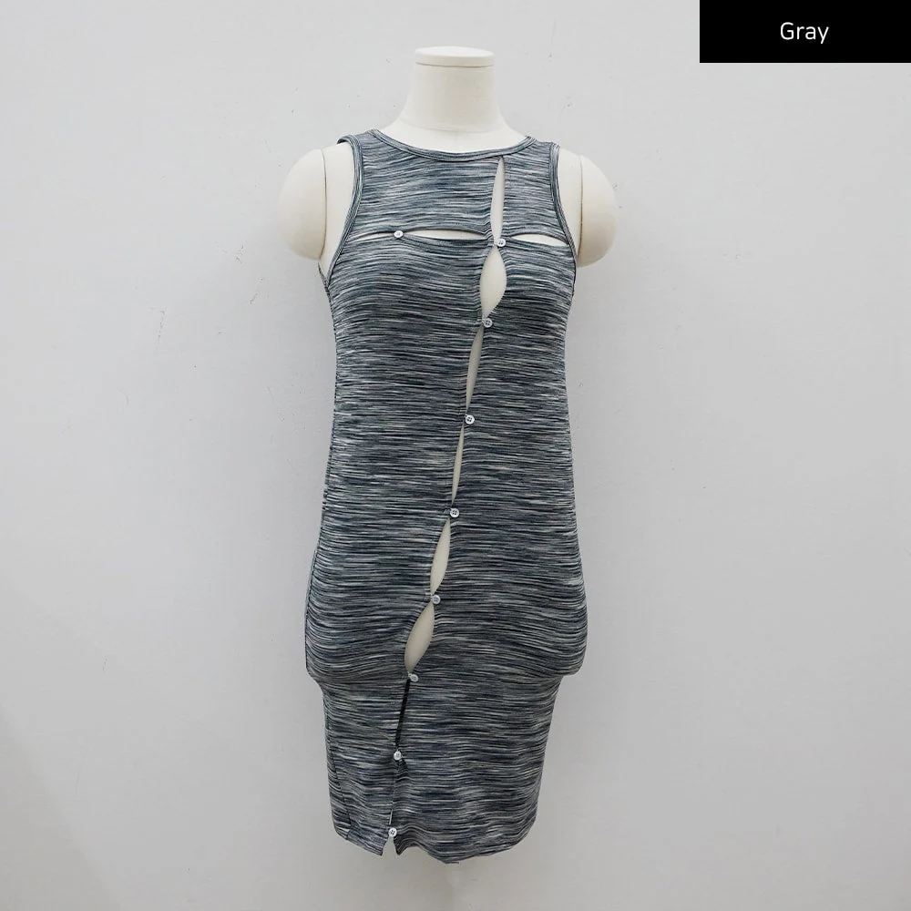 Slit Layered Mini Dress CJ03 - Image 15