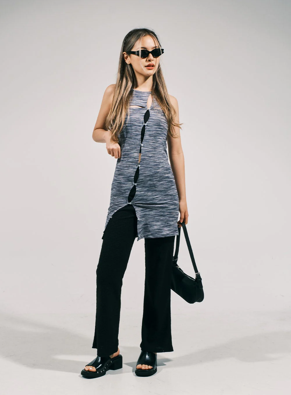 Slit Layered Mini Dress CJ03 - Image 4