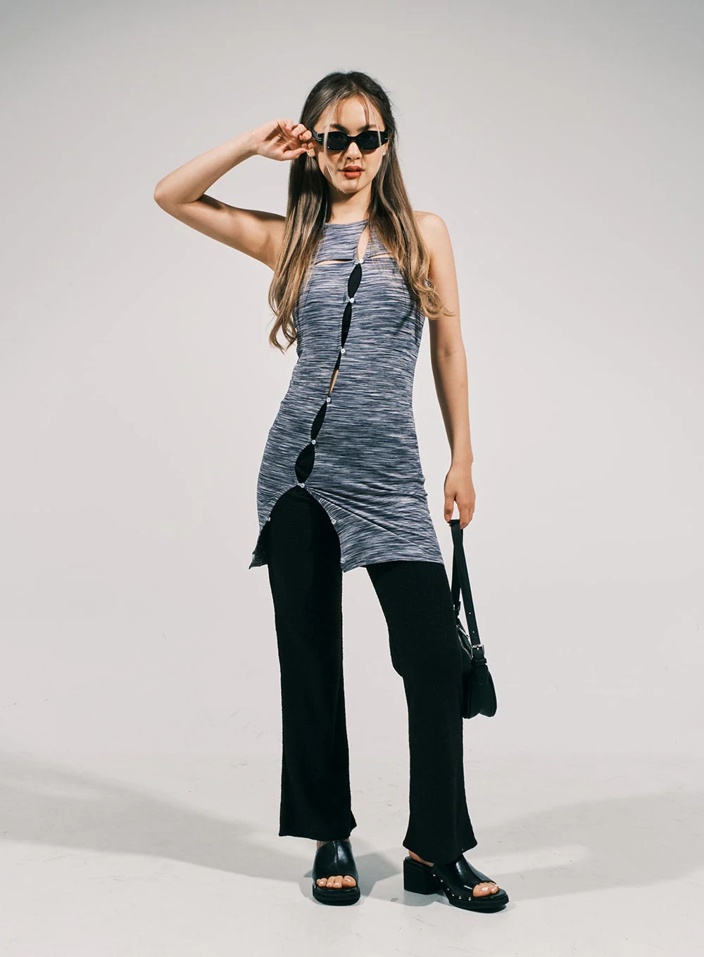 Slit Layered Mini Dress CJ03 - Image 7