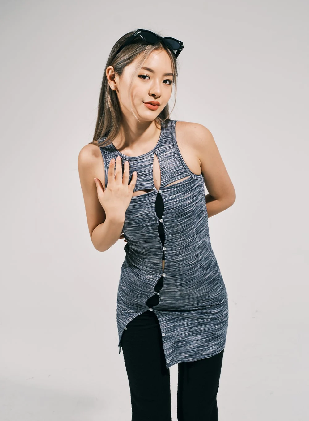 Slit Layered Mini Dress CJ03 - Image 9