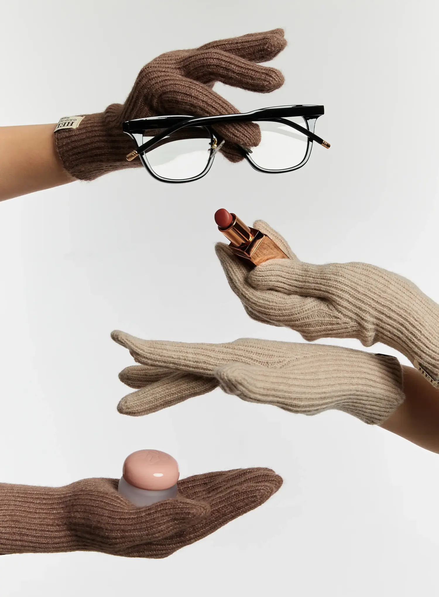 Smart Touch Ribbed Knit Gloves IN512