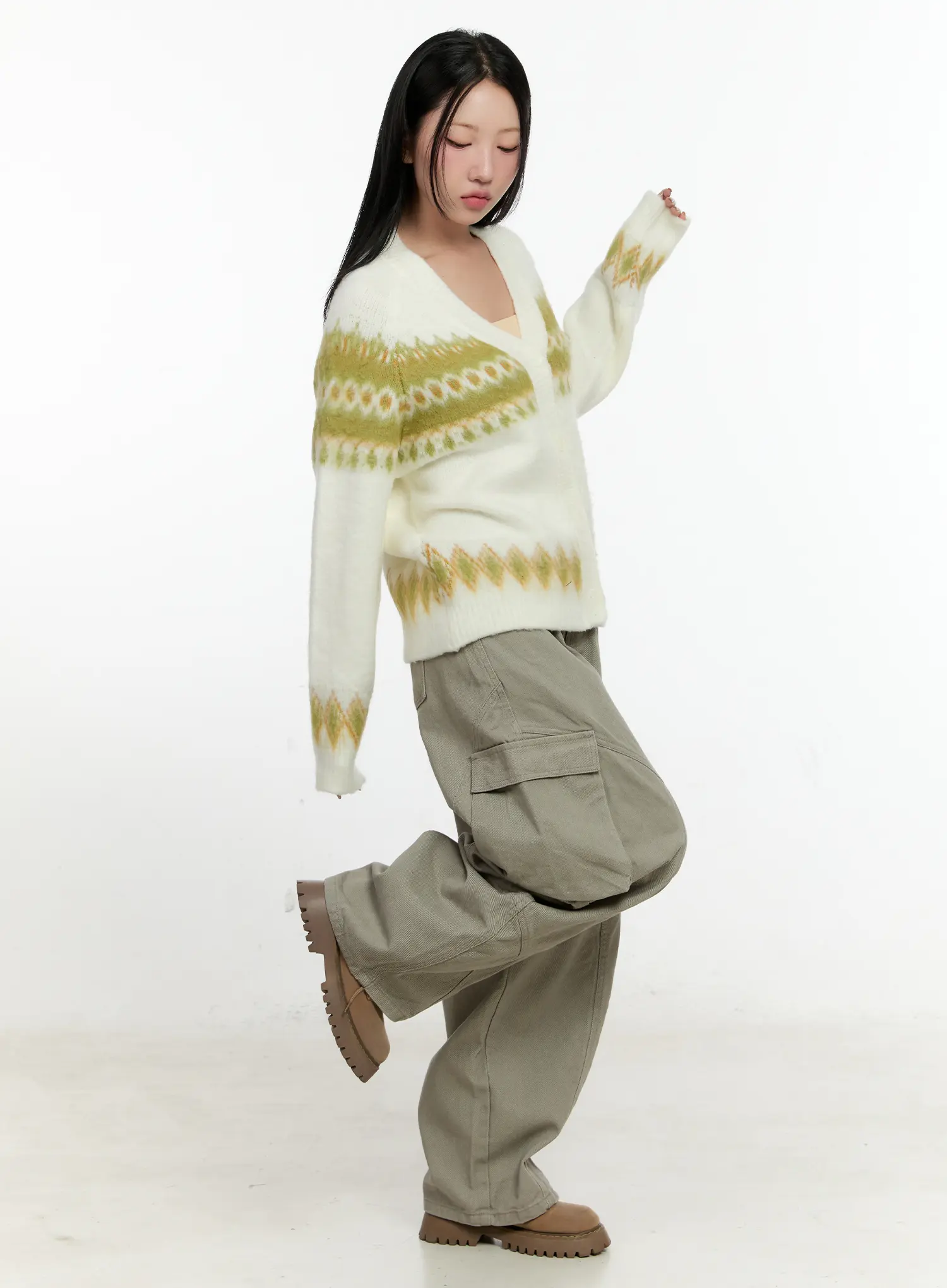Snowflake Knit Cardigan CN506 - Image 4