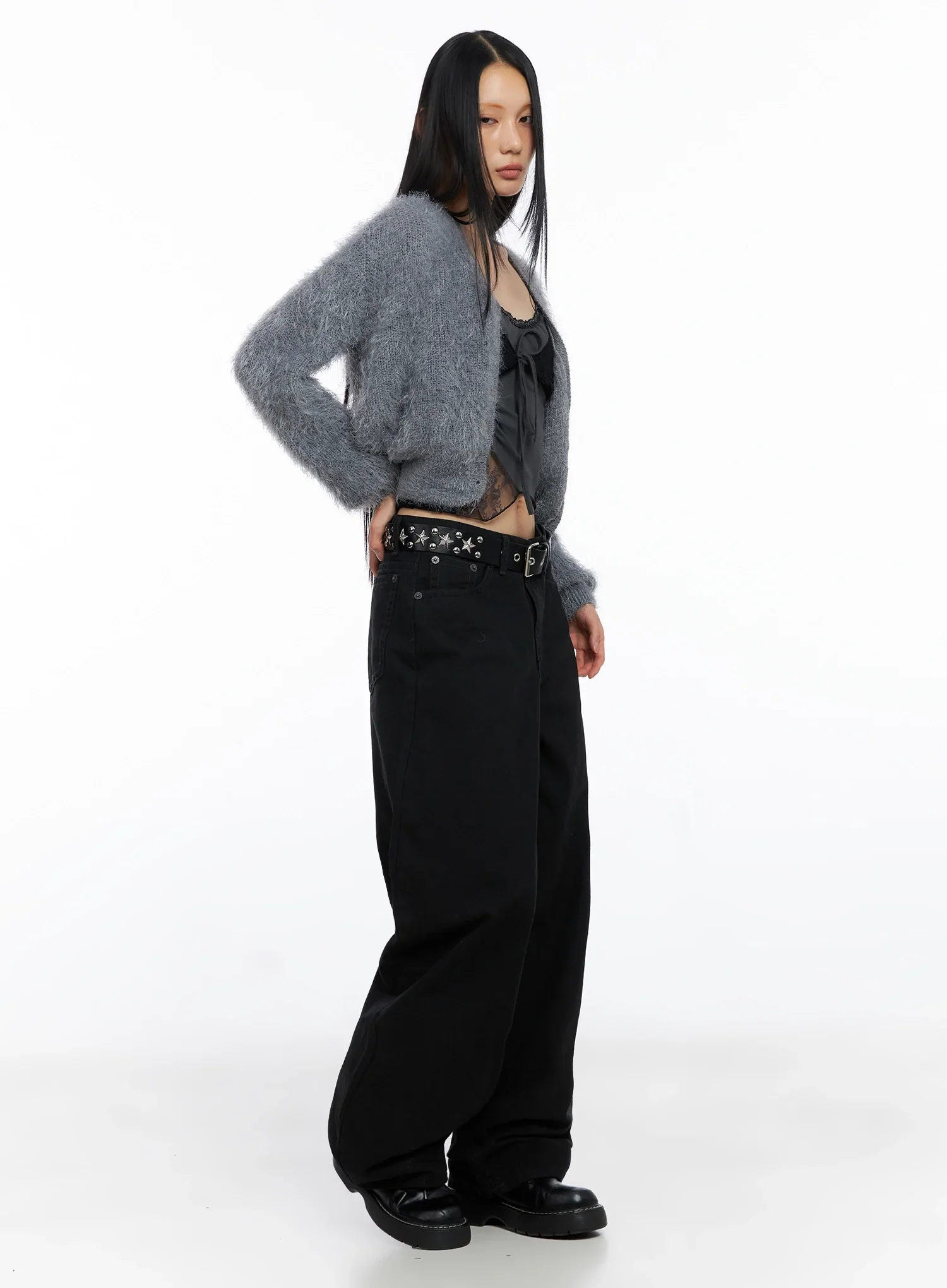Soft Knit Buttoned Cardigan IO517 - Image 10