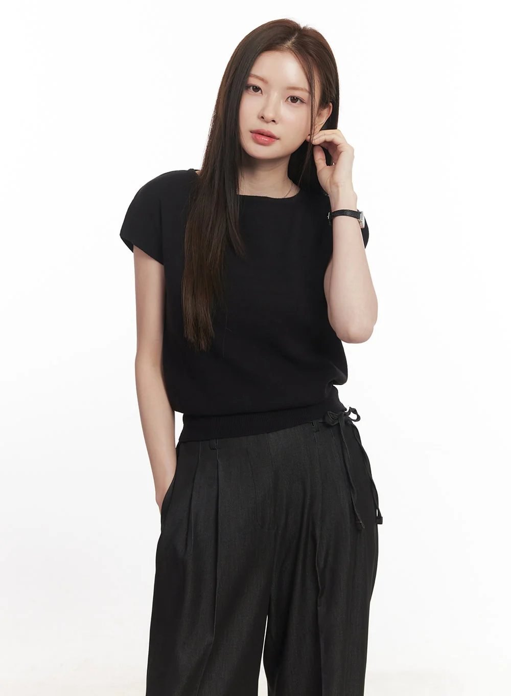 Soft-Touch Short Sleeve Sweater CA502 - Image 11